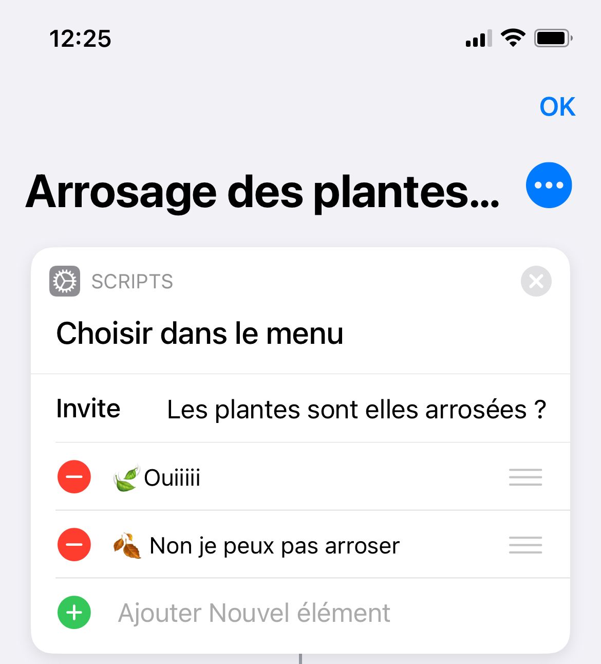 Image représentant le script choisir dans le menu